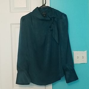 Worthington satin tie-neck blouse